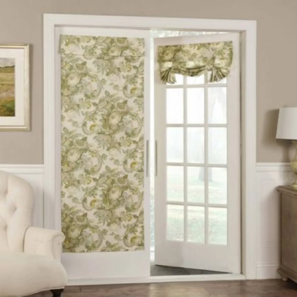 Waverly French Door Panel 26” x 68” One Panel Spring Bling Floral Platinum New